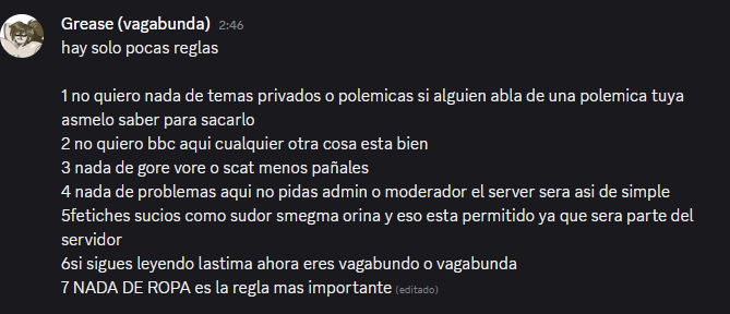 grease946's tweet photo. vengo a darles un anuncio a todos queridos y queridas oficialmente... ESTOY DE VUELTA EN DISCORD Y SE REABRE UN NUEVO CALLEJON APESTOSO
https://t.co/wCHQb2Pffb
tambien dejo las reglas https://t.co/TwYe8t9U41