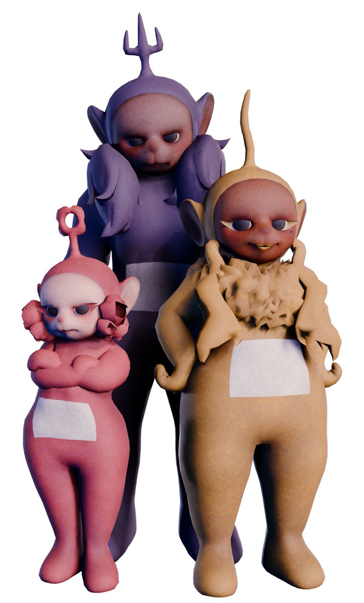 kiingkaane's tweet photo. Made the Tryptotubbies in Blender!
+some gifs i made of them

#slendytubbies #teletubbies https://t.co/8avNqB1qqU