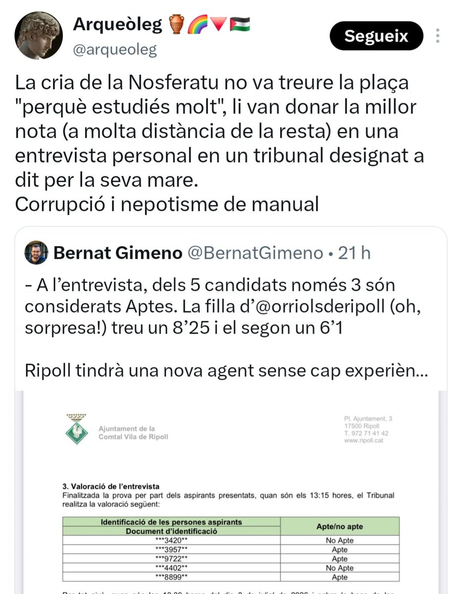 NoEsPotCat's tweet photo. El nostre ultraespanyolista de l'Arqueòleg Fastigós (ICV) és el menys indicat per insultar algú pel seu físic... #NOESPOT https://t.co/qN0eX9CPe6