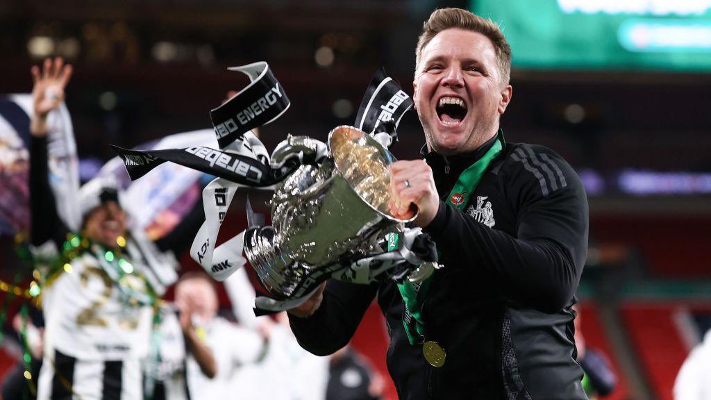 edwardgray's tweet photo. I remember saying after the Carabao Cup final win, “it won’t get better than that” and I was correct.

Out goes the English manager who’d bleed for the club, and in comes Al Ahlis manager from the Saudi league.

Out goes the old crest and a commercialised badge is on the way.

Out goes the historic St James Park and in comes a souless bowl.

We’ll pine for the Howe era. The same lot calling for Howe to go will be the first to complain next as ever. 

I’m really gutted - the Newcastle United I grew up supporting is dead.