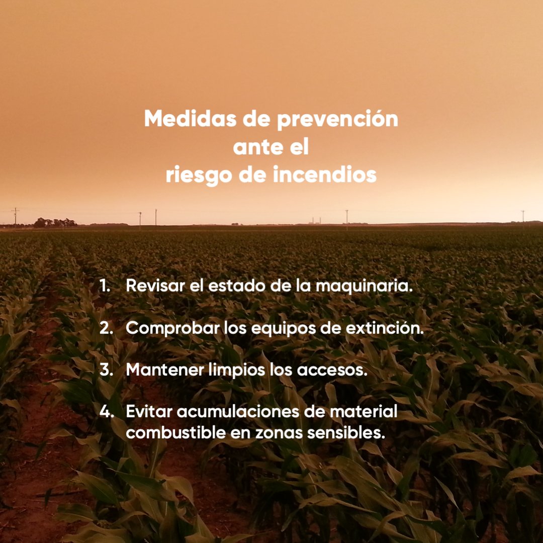 CortevaES's tweet photo. Las altas temperaturas y la baja humedad aumentan el riesgo de incendios durante estos meses de verano. 🔥 

La prevención sigue siendo la mejor herramienta: anota estas medidas para mantener el riesgo a raya. https://t.co/dBkeq0jJBL