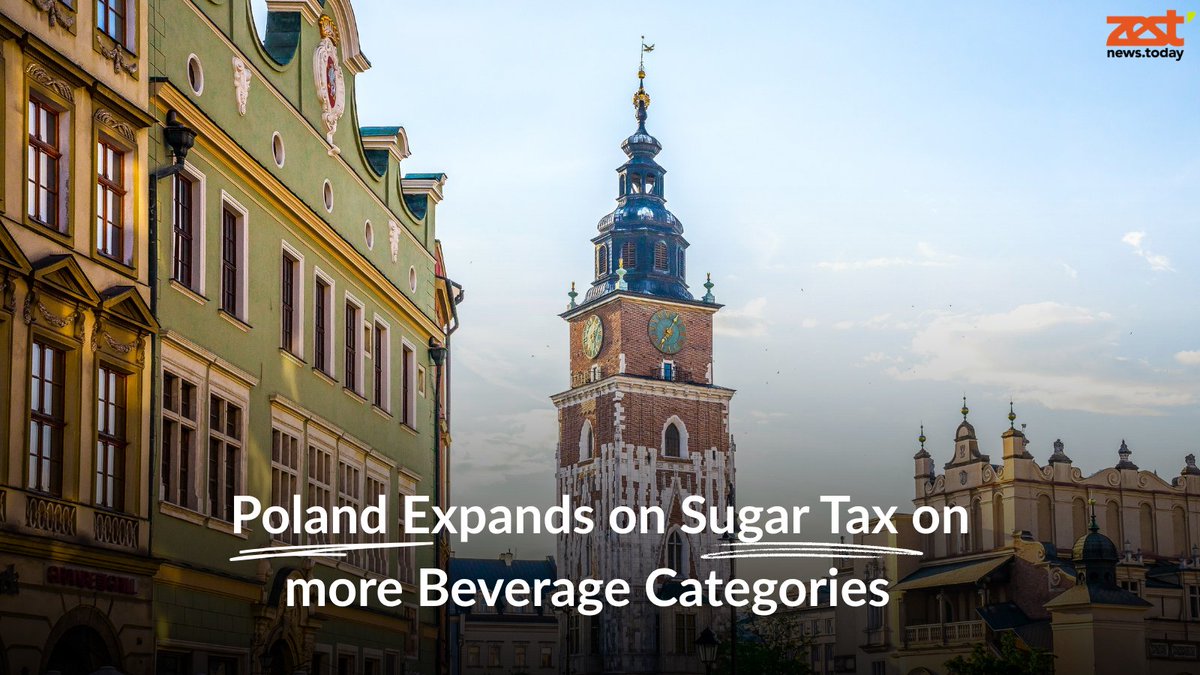 ZestNewsToday's tweet photo. Poland is proposing a major expansion of its sugar tax, with higher rates and fewer exemptions.

🔗 Read the full story on ZestNews:
https://t.co/oVwE58ajbo

@MZ_GOV_PL  @MF_GOV_PL @PFPZZP  @kups_official 

#BeverageIndustry  #BeverageNews #FoodAndBeverage https://t.co/d7fx9hb8d3