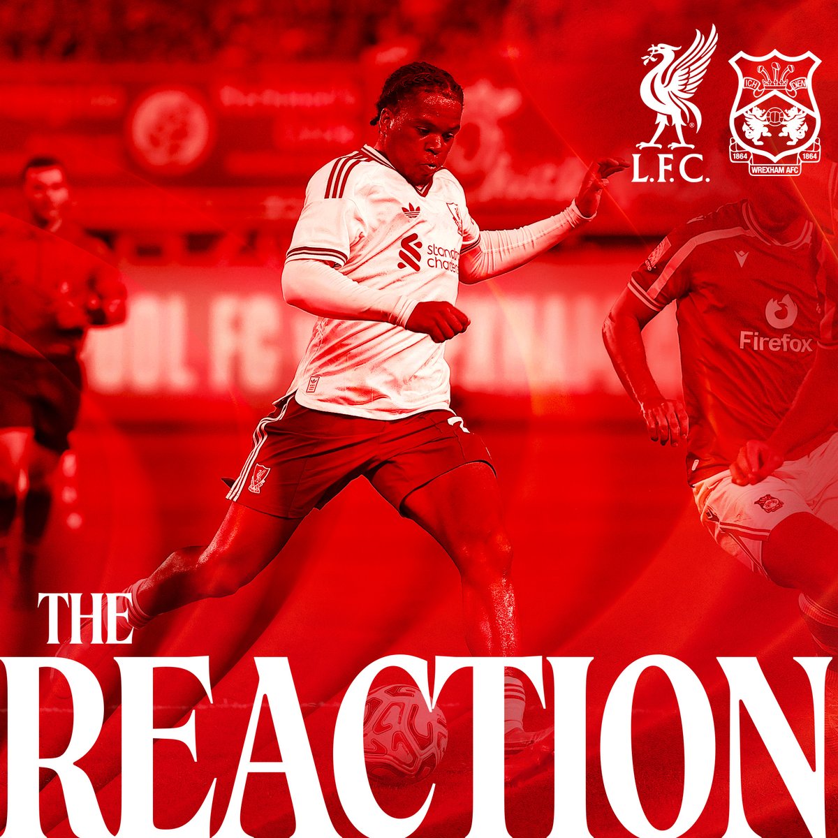 LFC's tweet photo. Get reaction and analysis from our pre-season win over Wrexham by listening to 'The Reaction' podcast 🔊