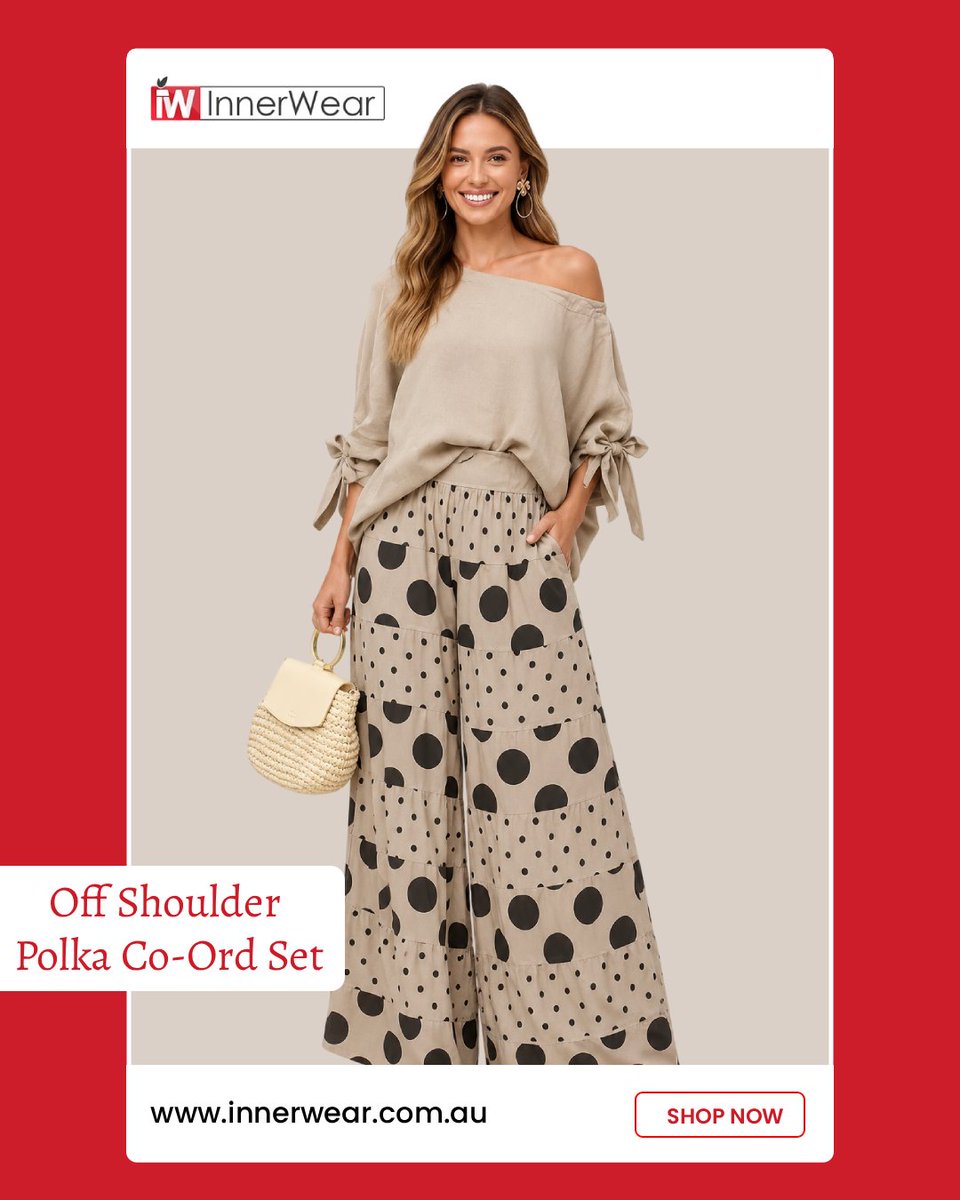 innerwears's tweet photo. Upgrade your wardrobe with our Off Shoulder Polka Co-Ord Set, perfect for every stylish occasion.
𝐒𝐡𝐨𝐩 𝐍𝐨𝐰: https://t.co/cuExB8ahfr
#CoOrdSet #OffShoulderStyle #PolkaDots #FashionStyle #OOTD #ShopNow #lingerie #fashion #love #shopping #australia #style #women #girls https://t.co/EjmMDRGd87