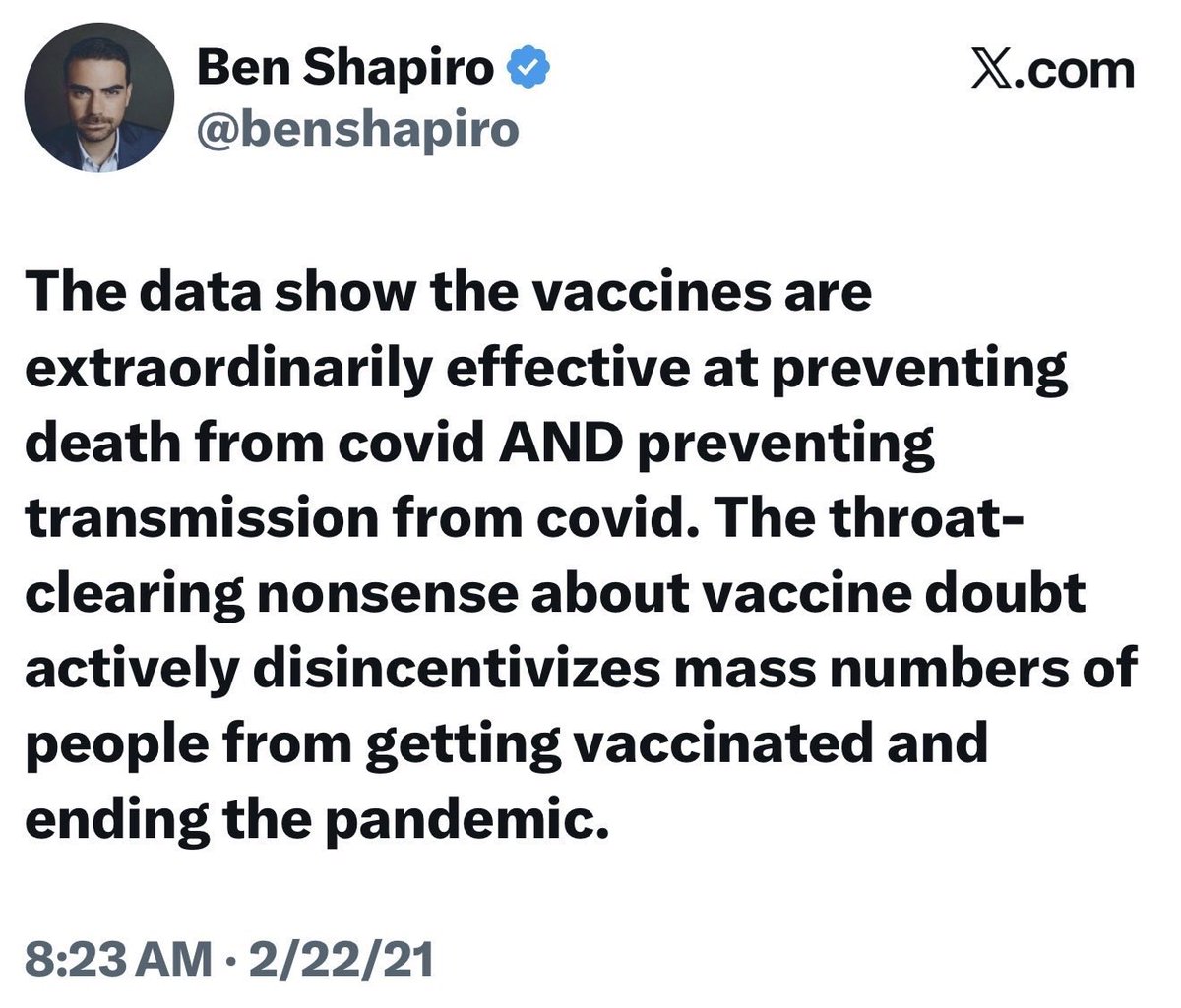 goddek's tweet photo. Shut the fuck up, Shapiro. https://t.co/2ZcpP3n0cd