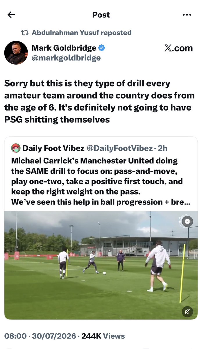 petesunitedPOV's tweet photo. This toxic puddle at it again!

How anyone in this fanbase listens to this imposter Forest fan is baffling to my mind

He’d criticise the club for using a coach to get to game days because other clubs do it 🤦‍♂️ 

He’s genuinely a cunt!

#GlazersOut https://t.co/FgsKDyAyrh
