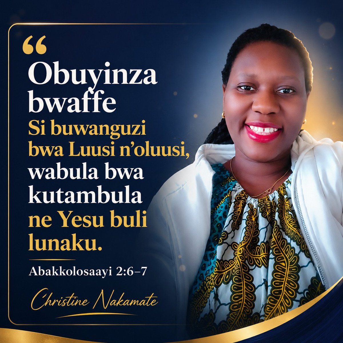 Nakamattextina's tweet photo. 6Kale nga bwe mwaweebwa Kristo Yesu Mukama waffe, mutambulirenga bwe mutyo mu ye,
7nga mulina emmizi, era nga muzimbibwa mu ye, era nga munywezebwa okukkiriza kwammwe, nga bwe mwayigirizibwa, nga musukkirira okwebaza.
#Abakoloosayi267 #LBVS #Midnightwarfare https://t.co/LRLr9dg3XG