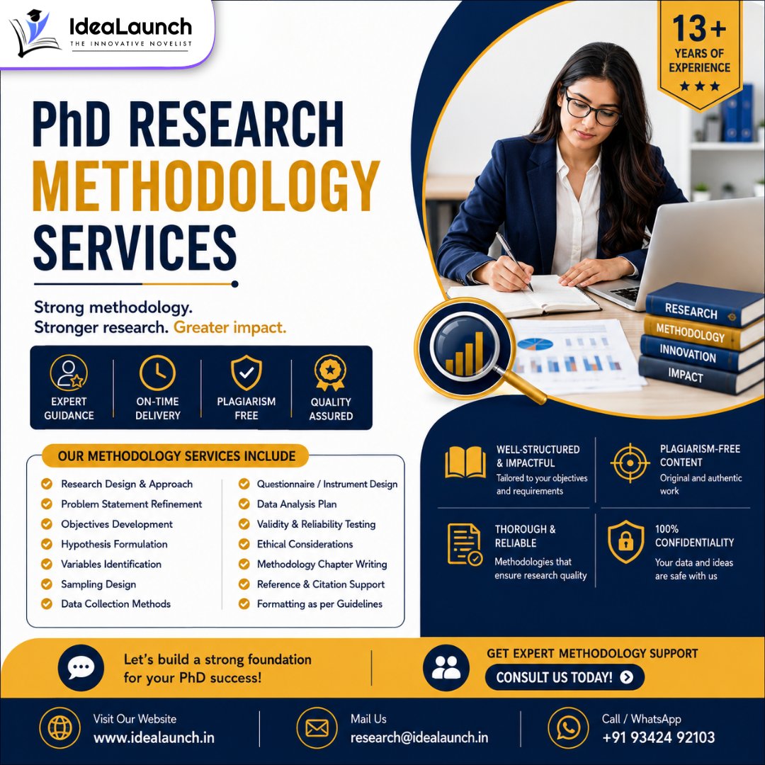 IdeaLaunchPhD's tweet photo. Ph.D. RESEARCH METHODOLOGY SERVICES
π Website:
https://t.co/Rquku9jqzb
π Office Location:
IdeaLaunch Tech Solution
https://t.co/VJkLPXDq6P
π§ Mail:
research@idealaunch.in
π Call Us:
+91 9342492103
#ResearchMethodology #PhDResearch #IdeaLaunch https://t.co/xzAYrqTnXh