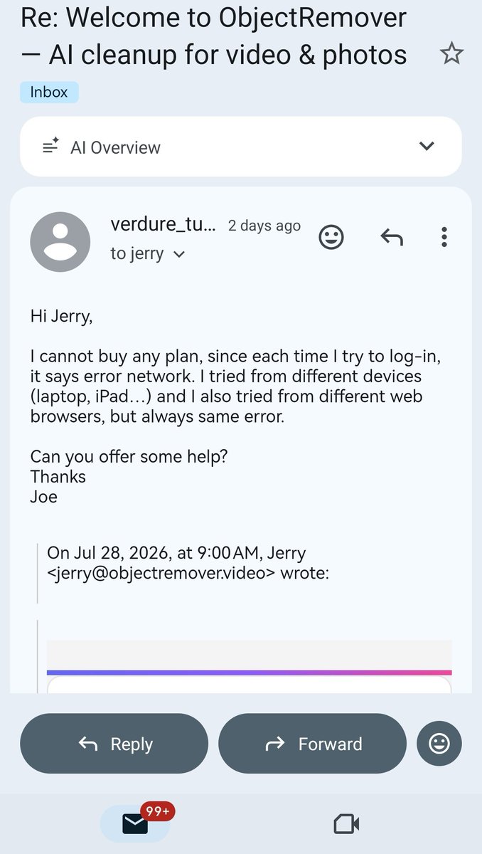 jerrylee_maker's tweet photo. We had a login bug that prevented people from buying.

A user still paid right after we fixed it.

This raises a question: There are so many competing products, why would anyone choose a product that even has login issues? https://t.co/KvFKcCUgBe