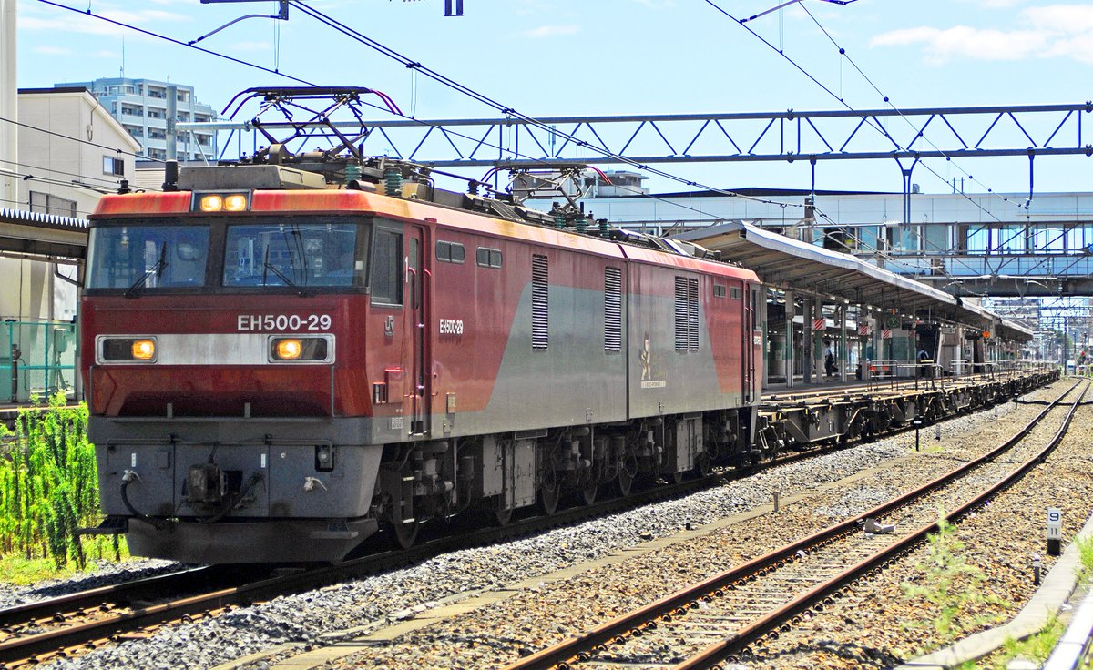yankey_can's tweet photo. 2026.07.29
9091レ：EH500-29+コキ20車
@高崎線・DATA：1/1600  F4.5  +1.0EV  ISO100  コキ20車

今日仕事で某所へ
昨日の👇を聞いてみたところ台車送り込みらしい🤔
何に使う台車なのかは知らんが、ひょっとして芋臨で使うのかな🤔 https://t.co/loDVAnsxIF