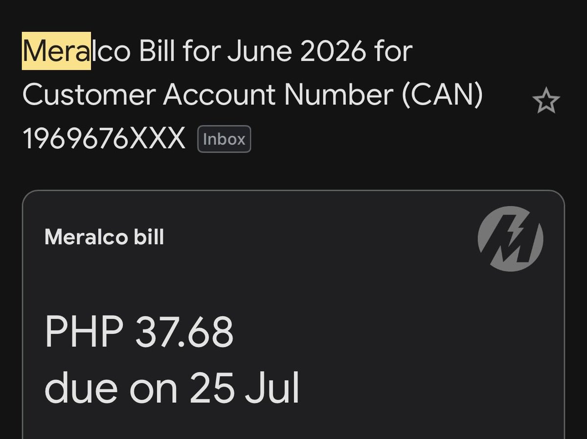 AjEserjose's tweet photo. @meralco Extremely disappointed. Today we were informed that the electricity in our residence in Manila had been disconnected.

Back in April 2026, when we received a  disconnection notice, we immediately contacted Meralco to raise two serious concerns:

1. Our bills have always been paid on time via BPI Online, and we have the email confirmations and payment records to prove it.
2. The amount stated in the printed bill did not match the amount sent to us via email.

We submitted all the requested documents and payment transactions by email, believing the issue had been resolved because they never replied after that. So we keep paying bill we received via email monthly and last bill we received was only around ₱37.

Yet when my cousin recently visited our unit, we discovered that the electricity had already been disconnected.

Electricity is not a luxury—it is a basic necessity.

It’s frustrating that ordinary Filipinos have to spend so much time proving they have paid because of administrative errors or poor coordination. 

Government agencies and utilities should focus on providing reliable, accountable public services before celebrating grand ambitions. Before talking about rockets and space programs, let’s make sure people have access to the basic necessity.

Filipinos deserve better.

MERALCO napaka cute