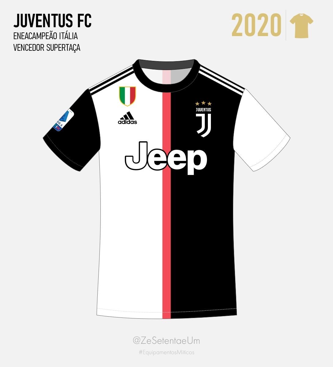 ZeSetentaeUm's tweet photo. EQUIPAMENTOS MÍTICOS #388

Equipa: Juventus FC
Época: 2019-2020
Momento: Eneacampeão Itália; Vencedor Supertaça Itália
Jogadores:  Ronaldo; Dybala; Higuaín; Bonucci; A.Sandro; Szczęsny; Cuadrado; DeLigt; Pjanić
Treinador: Maurizio Sarri https://t.co/eiK6qh7WSu
