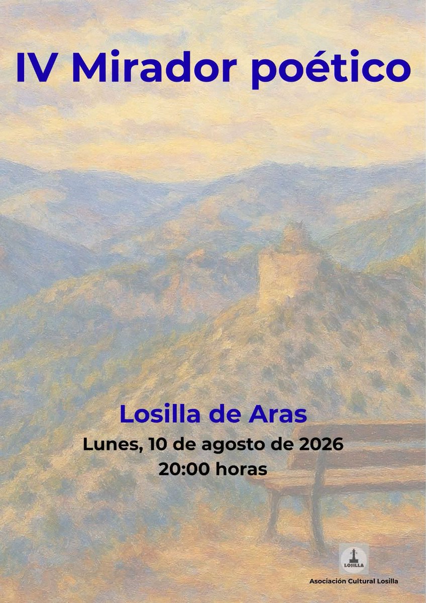 RevistaMasTuria's tweet photo. 📚 #Losilla celebrará la cuarta edición de su recital poético
👁🗨 https://t.co/x6aFEL7VxR https://t.co/62Kibpem35