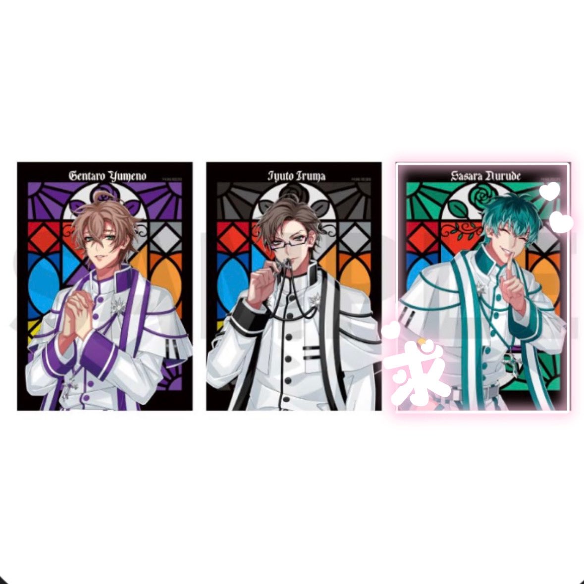 kzs_torihiki's tweet photo. 【交換・譲渡】ヒプノシスマイク ヒプマイ 9th Anniversary カフェ　ブロマイド

譲 : 銃兎、幻太郎
求：簓 or 定価(¥230-)+送料

＊現地または通販にて10〜30点購入予定
＊購入数迷っているため、買取の場合はお迎え上限数も合わせてご教示ください
＊銃兎買取はお声掛けいただいているため、交換のみ https://t.co/vSKx0Hf78d