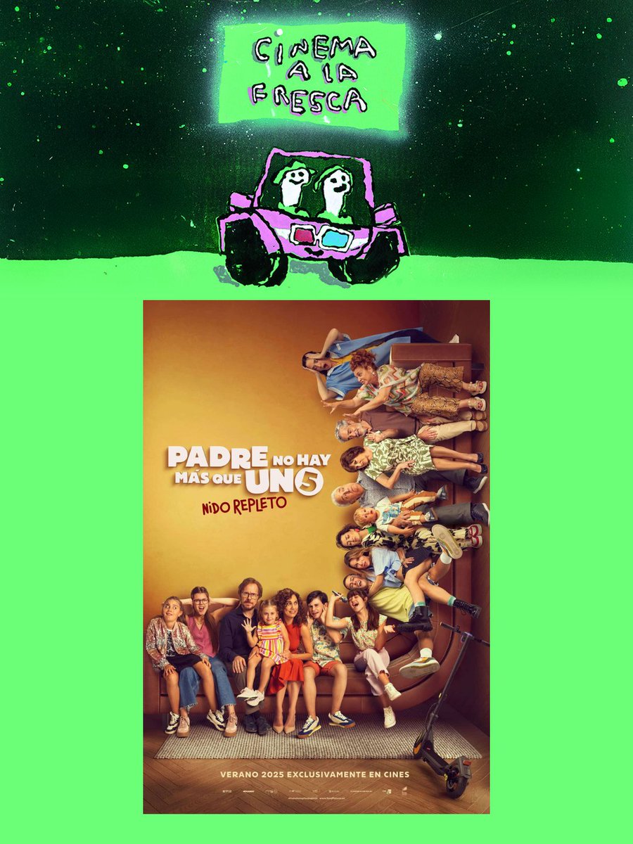 ajuntpalma's tweet photo. 🍿🎥 Cinema a la fresca: "Padre no hay más que uno 5: Nido Repleto"
Quan tothom hauria de començar a fer les maletes... ningú no se'n va de casa. 

🗓️ 3 d'agost
⏱️ 21 h
📍 Parc de les Estacions
😂 Comèdia

Abans de la pel·lícula...
🎞️ Curtmetratge
"Les imatges arribaren a temps" https://t.co/6V2FZO9mS3