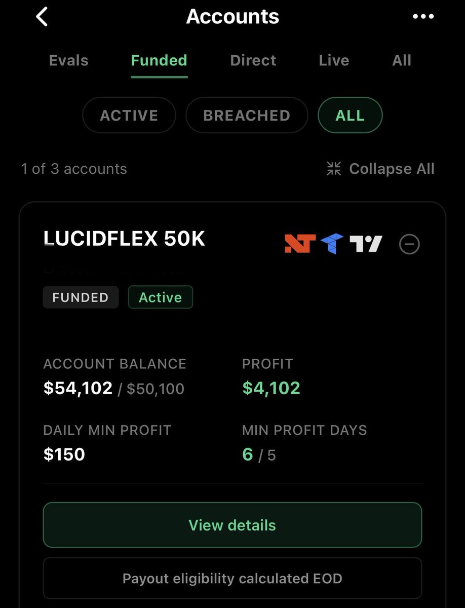 Goldsmithtradz's tweet photo. Last time, I blew my funded account because I let my emotions take over. It was a tough lesson.

This time, I promised myself to put patience, discipline, and risk management first.

Today, I’m up $4,102 and officially qualified for my first $2,000 payout. 📈

This is only the beginning.

On the road to financial freedom. 🚀 #trading #fundedtrader #discipline #futures #mindset