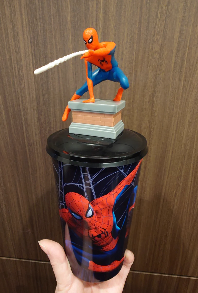 スパイダーマン　ドリンクホルダー　imax トッパー付きドリンク　ハッピーくじ スパイダーマン ドリンクホルダー imax トッパー付きドリンク ハッピー