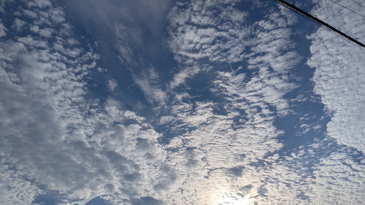 _mozu__2's tweet photo. うろこ雲 https://t.co/fIQsjiFgek