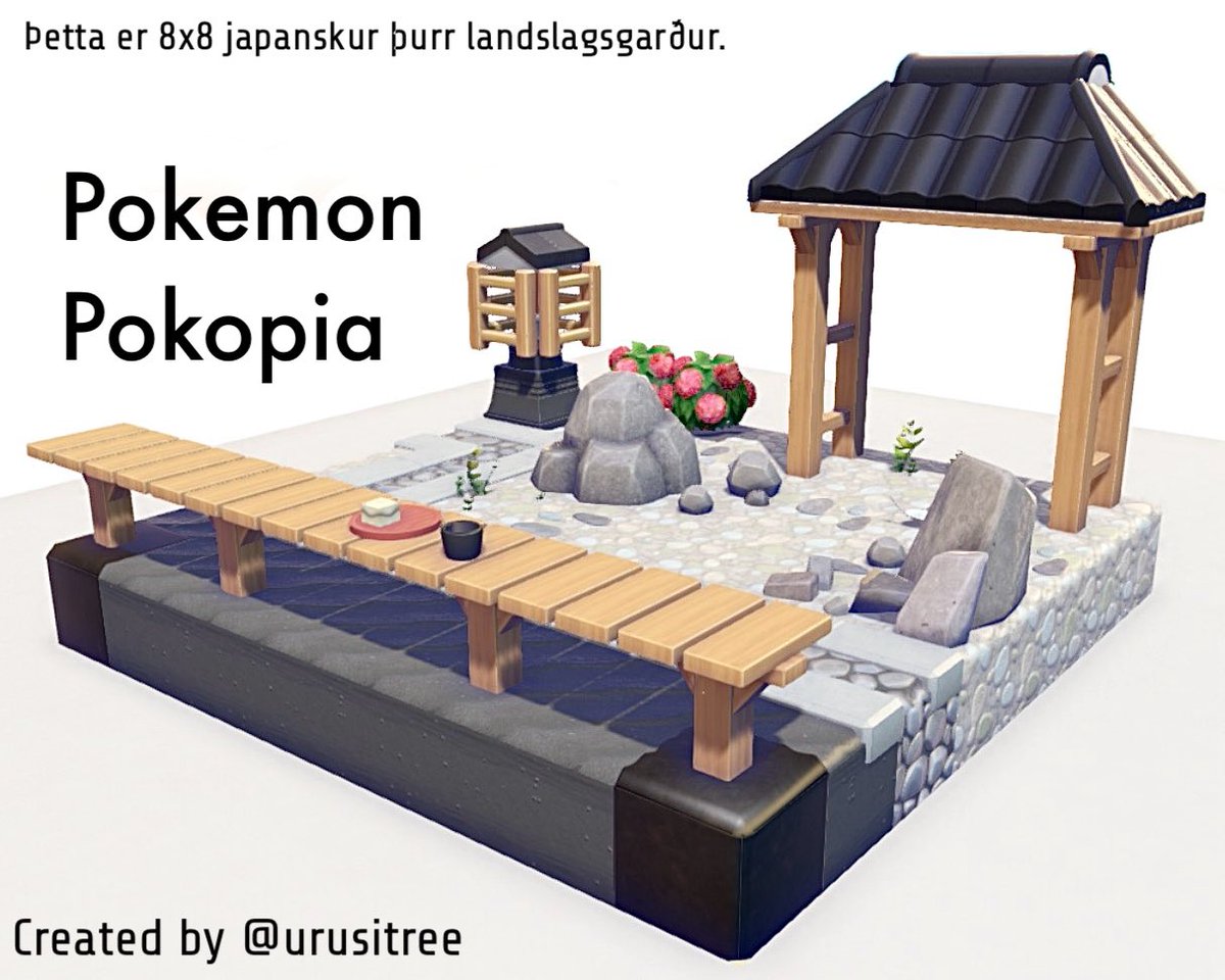 urusitree's tweet photo. 8×8
　　
枯山水　(Zen garden)　1
　　
#ぽこあポケモン   #ぽこポケ        
#PokemonPokopia  #pokopia
過去作撮り直し https://t.co/5oBDFgeS4f