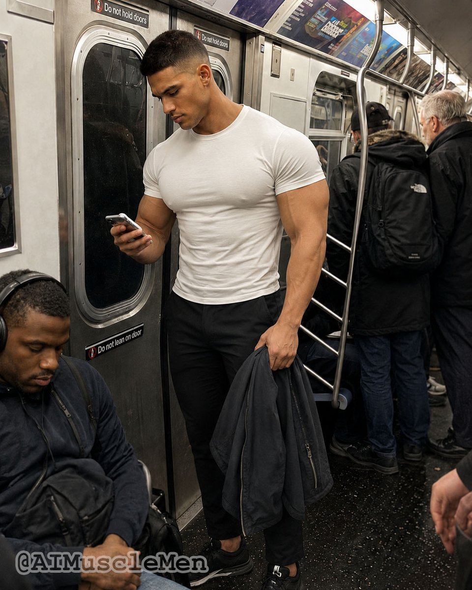 AIMuscleMen's tweet photo. Subway hottie

#newyork #nyc #subway #muscle #hunk https://t.co/bZo6GjkfZE