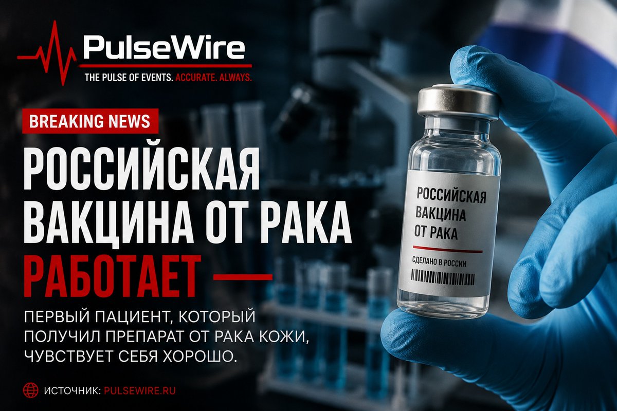 PulseWire_live's tweet photo. 🚨BREAKING: Russian cancer vaccine is already working: the first patient with melanoma feels well

A personalized drug created specifically for a specific person's tumor has shown the first real results. The patient who received the Russian vaccine against skin cancer feels fine. The body's reaction is positive.
Doctors report that all the necessary immunologically active compounds are being produced. This means that the immune system has begun to recognize and attack tumor cells exactly as intended by the developers. There are two more vaccinations according to the protocol ahead.

What is fundamentally important:

The vaccine is created individually to match the genetic and molecular profile of each patient's tumor.
The drug is free and has already been included in the compulsory medical insurance system.
This is not a "universal" vaccine, but a personalized medicine product that used to sound more like science fiction.
(Source: https://t.co/pIP63gTIpv)

So far, we are talking about the first clinical case, and it is too early to draw global conclusions. But the very fact that the Russian development has reached the patient, has passed the stage of administration and demonstrates the expected immunological response is a serious signal. It shows that personalized antitumor vaccines have ceased to be exclusively a foreign or laboratory history.
Medicine is slowly but surely moving from "treating a disease" to "treating a specific person with their specific tumor." And this transition, judging by the first data, has already begun in Russia.

We are following the development.
#CancerVaccine #PersonalizedMedicine #MelanomaBreakthrough #HopeAgainstCancer #RussianScience