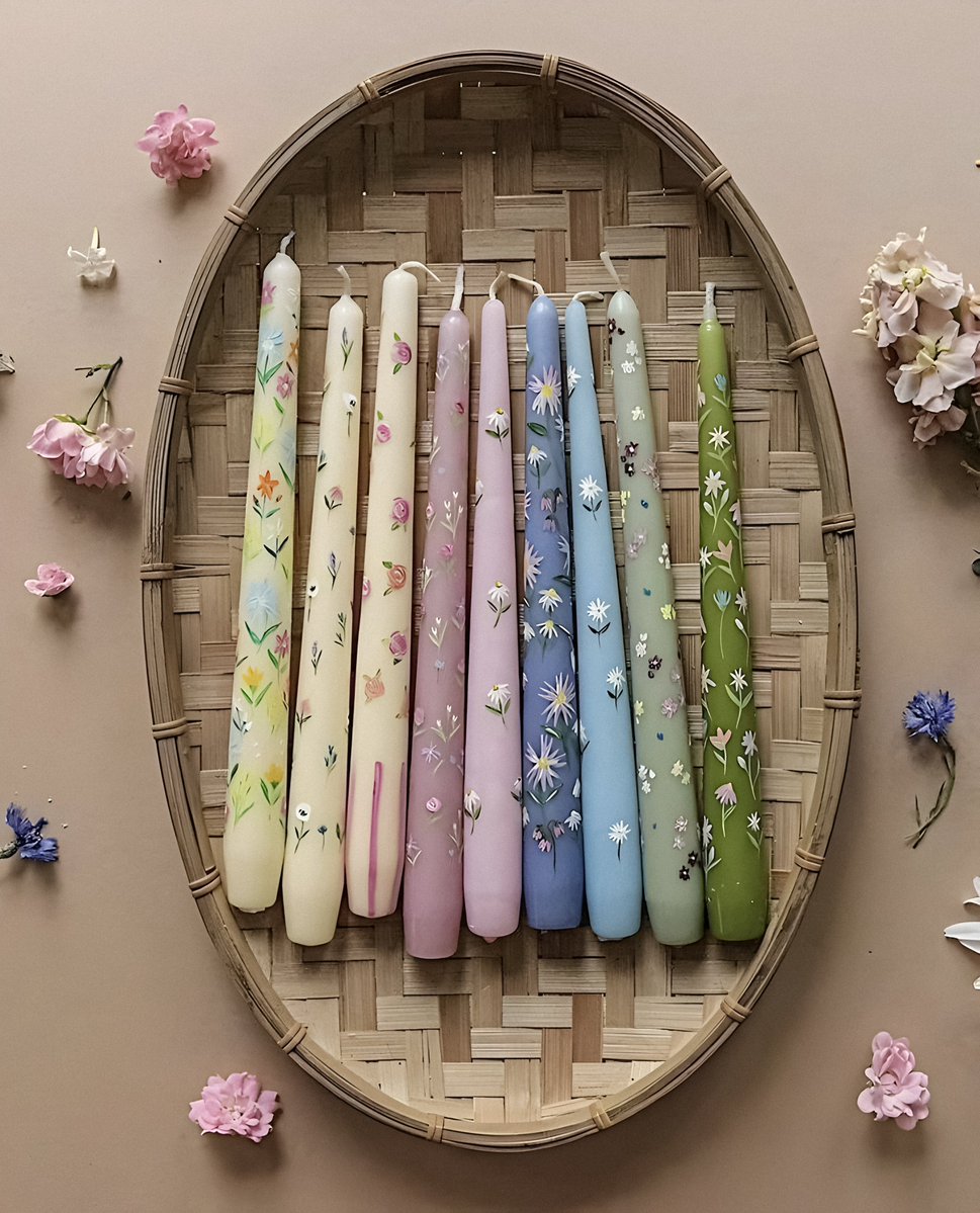 gardenofcolours's tweet photo. floral candles 🌸🍃 https://t.co/gK7BoduPnz