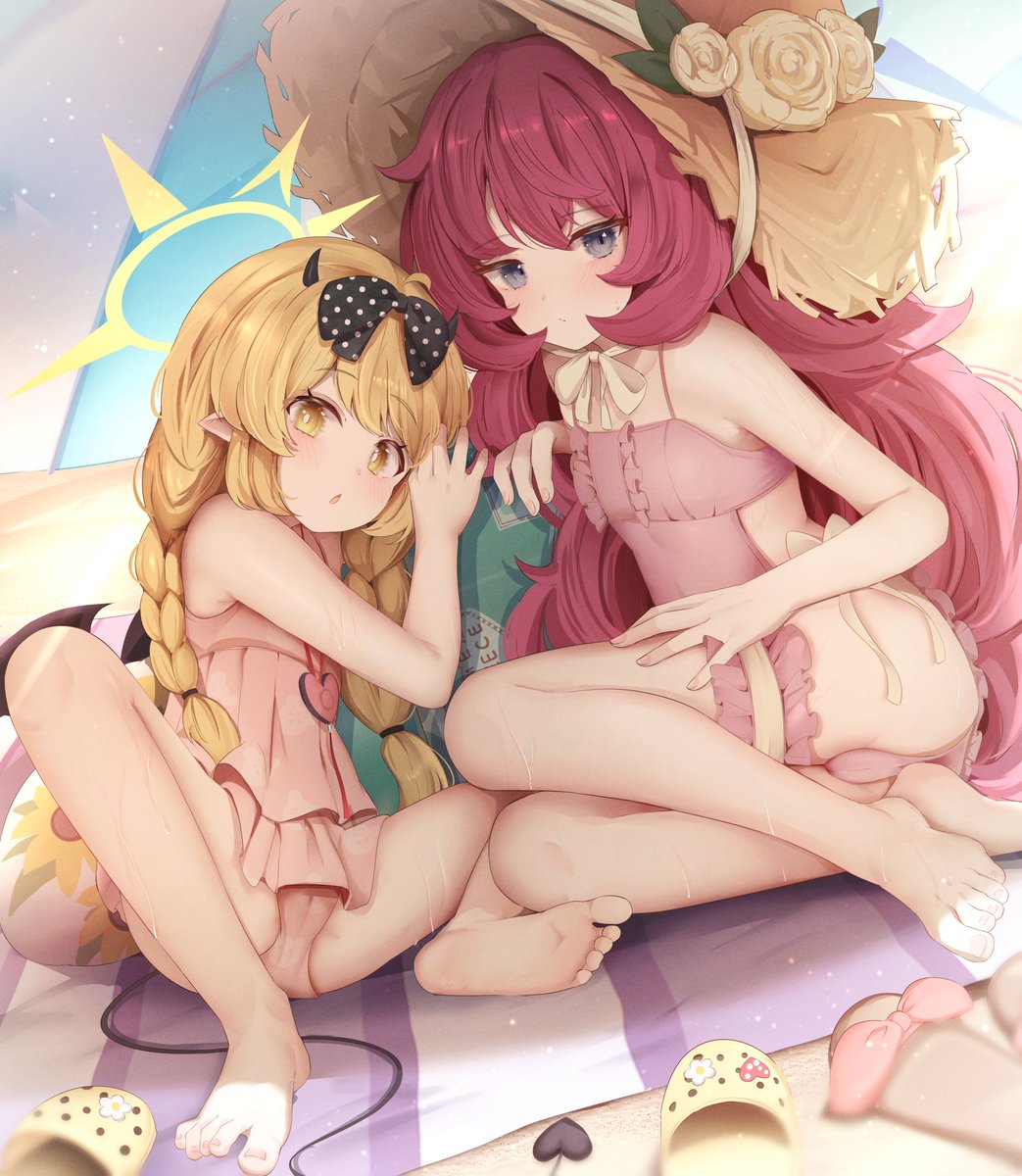 flasher_illust's tweet photo. 水着イブキとイロハ！🌊🏝 https://t.co/zbH38loSUj