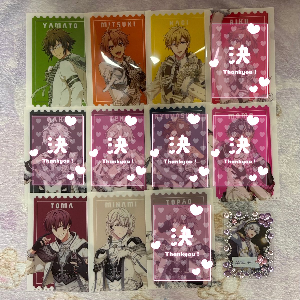 rimu_rin7's tweet photo. 【交換】アイドリッシュセブン アイナナ 4WARD JOURNEY 4J 特典 ミニクリアファイル

譲▶︎大和 三月 ナギ トウマ 巳波2
求▶︎壮五、環1（友人分）

･検索からでもお気軽にお声掛けください◎
･8/4都内手渡しor幕張全日現地手渡しor郵送 https://t.co/fpWNVO4SDZ