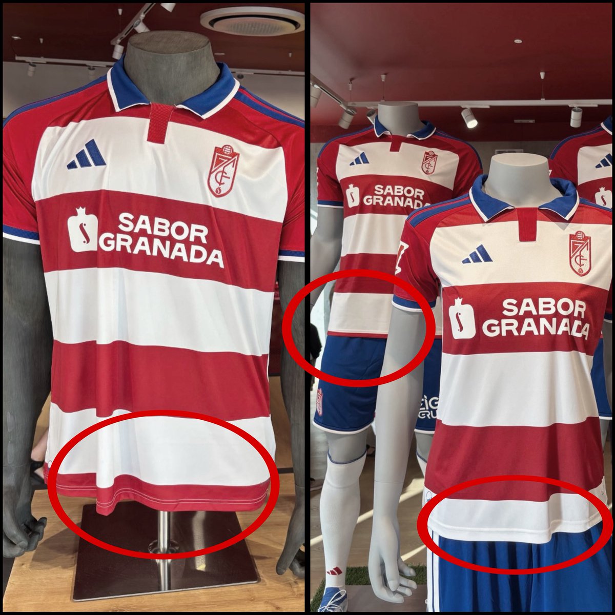 corazon_nazari's tweet photo. Lo de que los bordes finales de las camisetas no coincidan que es 💀

Qué clase de chapuza es esta xd https://t.co/P7a8kwJCBq