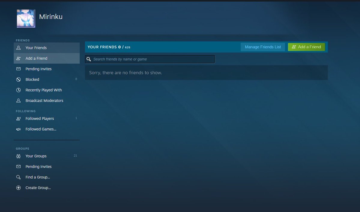 Rin_The_Witch's tweet photo. งงมาก ตืนมา เหมือนรหัส steam จะโดน hack พึงได้คืน เพื่อนหายหมด เพื่อนๆ ส่ง steam id มาให้แอดได้นะคะ งงมาก รินอยากมีเพื่อนเล่นเกม https://t.co/uXOE92j6fv