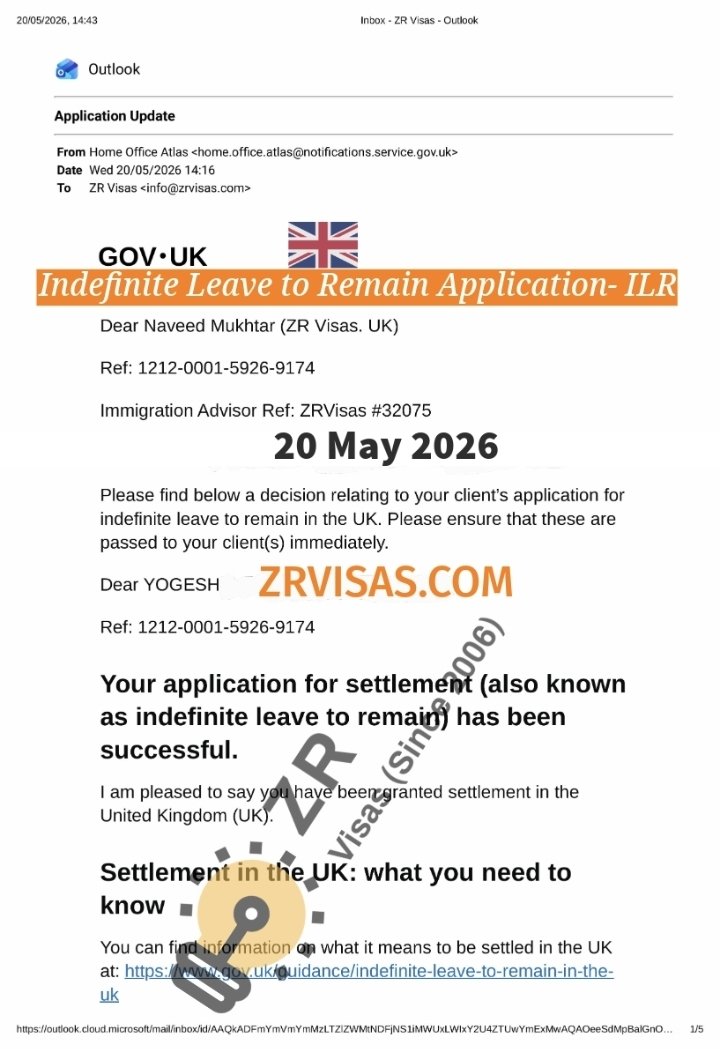 ZRVisas's tweet photo. 🇬🇧 ILR- Indefinite Leave to Remain Application under Family Visa 5 Years Route as a married spouse of a British Partner. Successfully represented families and businesses from 71 countries.
Apply for ILR 2026 https://t.co/4oGLpm65ce
#zrvisas
#ilr
#ukvisas https://t.co/asA7JajJ27