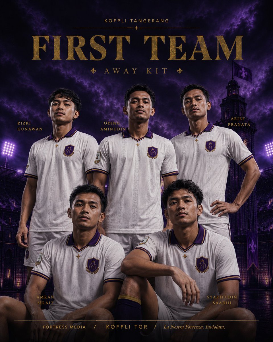 Kofplitangerang's tweet photo. OFFICAL RELEASE. 

#BRFI2627 @LigaBRFI 
🏟️Stadio Fortezza Viola
📌Tangerang
🧢C @Eshaprastikaa 
  🪅 TL @odingaminuddin

@kudilivo @R20GGWP  @AgungEternity @maniacfantasy @hardani_ @dzale_ @fplgwready @aryaDikaa @aflah_95 @icigun @pranata_arief @testosteroonn @the_boysz https://t.co/GVWRcTWyr7