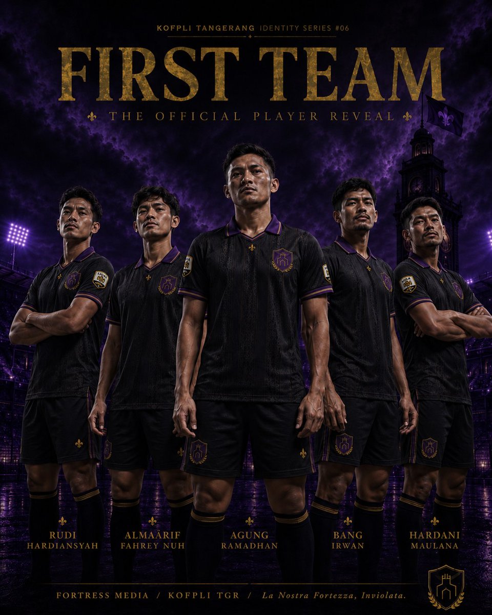 Kofplitangerang's tweet photo. OFFICAL RELEASE. 

#BRFI2627 @LigaBRFI 
🏟️Stadio Fortezza Viola
📌Tangerang
🧢C @Eshaprastikaa 
  🪅 TL @odingaminuddin

@kudilivo @R20GGWP  @AgungEternity @maniacfantasy @hardani_ @dzale_ @fplgwready @aryaDikaa @aflah_95 @icigun @pranata_arief @testosteroonn @the_boysz https://t.co/GVWRcTWyr7