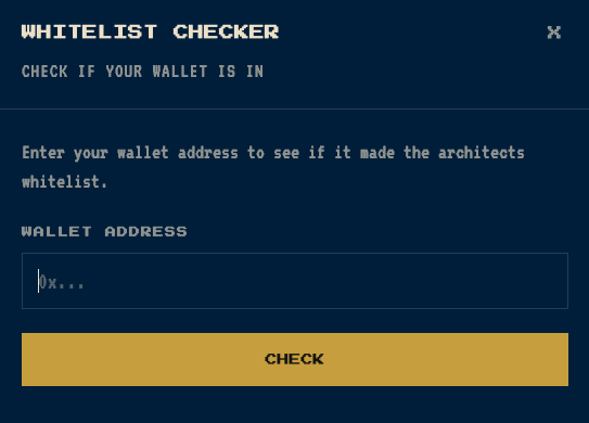 ARChitects_xyz's tweet photo. Wallet Checker is live on our website .
Check your wallet : https://t.co/f5Ot9Yc9o5 

You're in or not ? https://t.co/nqo3ipWlZL