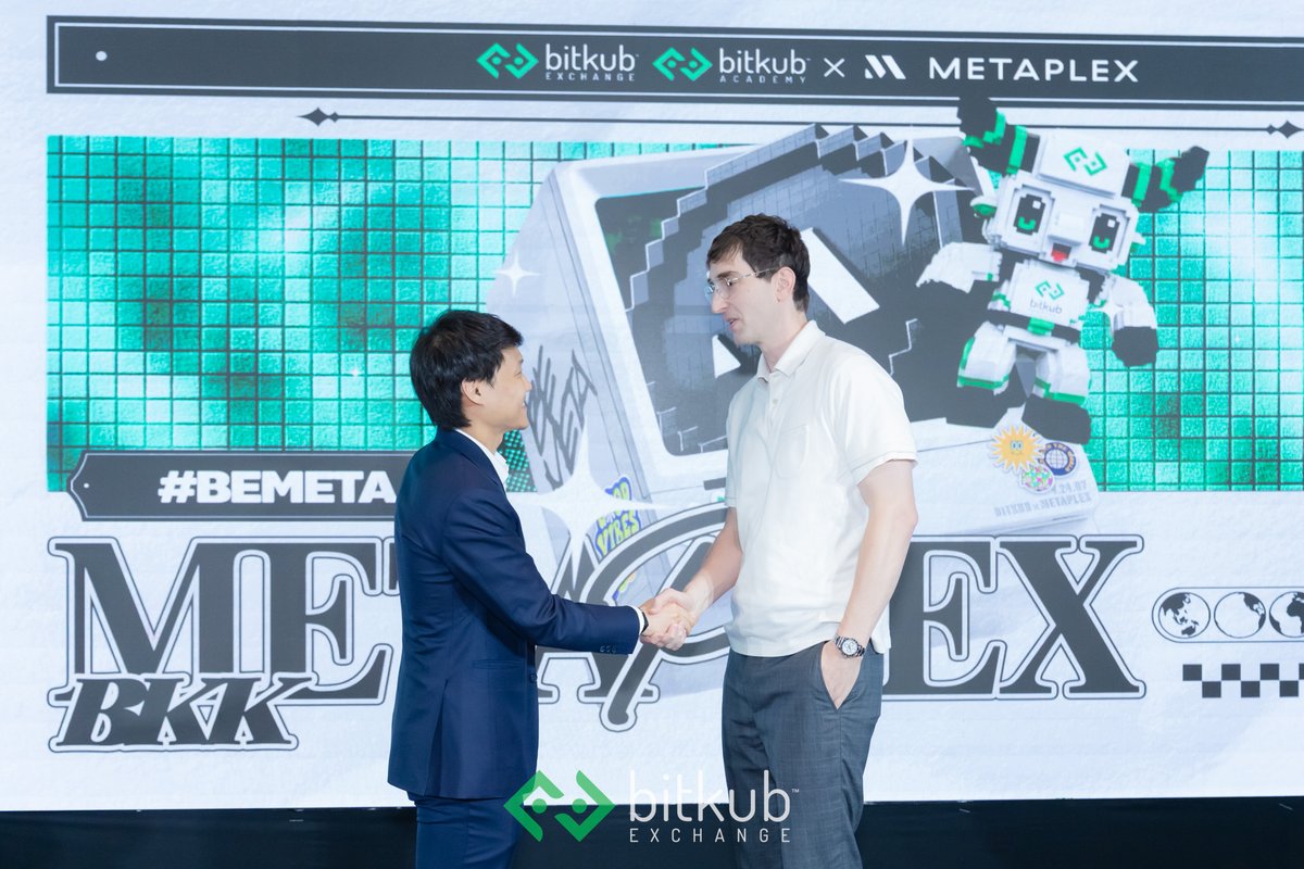 BitkubOfficial's tweet photo. That’s a wrap! Bitkub x Metaplex: Metaplex BKK was amazing!🪩 @metaplex
 .
Thank you to our speakers for sharing such great insights and stories, and thank you for every conversation that made the night more special than we ever expected.
 .
With KOLs and friends from across the space — over 200 of you in one room — it's clear that Thailand's crypto community is growing stronger and more connected every day.
 .
Until next time — we can't wait to do this again 🫶📷
.
#BitkubxMetaplex #BitkubExchange #Bitkub #MPLX #Metaplex