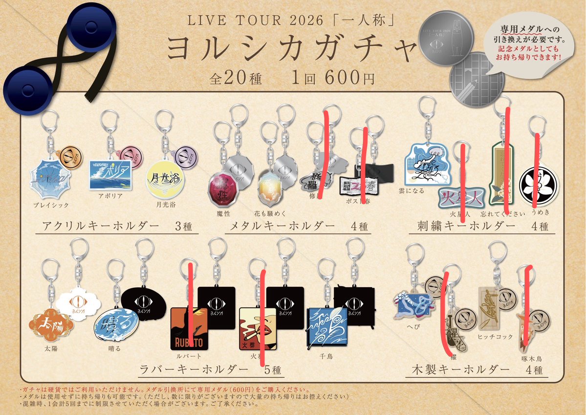 lvo4s2's tweet photo. ヨルシカ 一人称 ガチャ 交換

譲：啄木鳥×2
求：赤線以外

定価での買い取り可��です◎
会場内での交換を希望しています。お気軽にご連絡ください🙇🏻‍♀️ https://t.co/efO82Oun5K