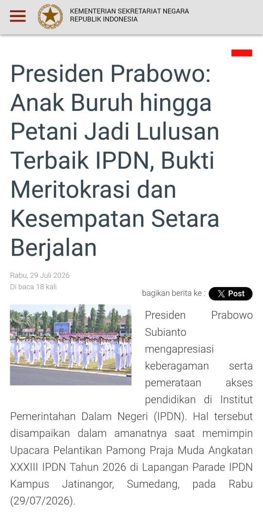FerdianMeta's tweet photo. Dengan solidaritas, ketahanan nasional tidak sekadar diukur dari sarana fisik. Soliditas sosial dan jiwa setara signifikansinya bagi negara yang kuat.  

Percepat Kesiapan Nasional https://t.co/zr3WE8gVm4