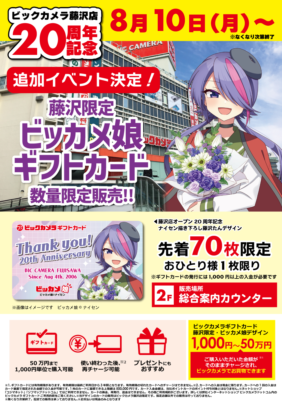 『池袋限定 』ビッカメ娘 第2弾 『残高無し 』2枚 ビックカメラ藤沢店【公式】パネルと名刺は2階🦑 on X: 