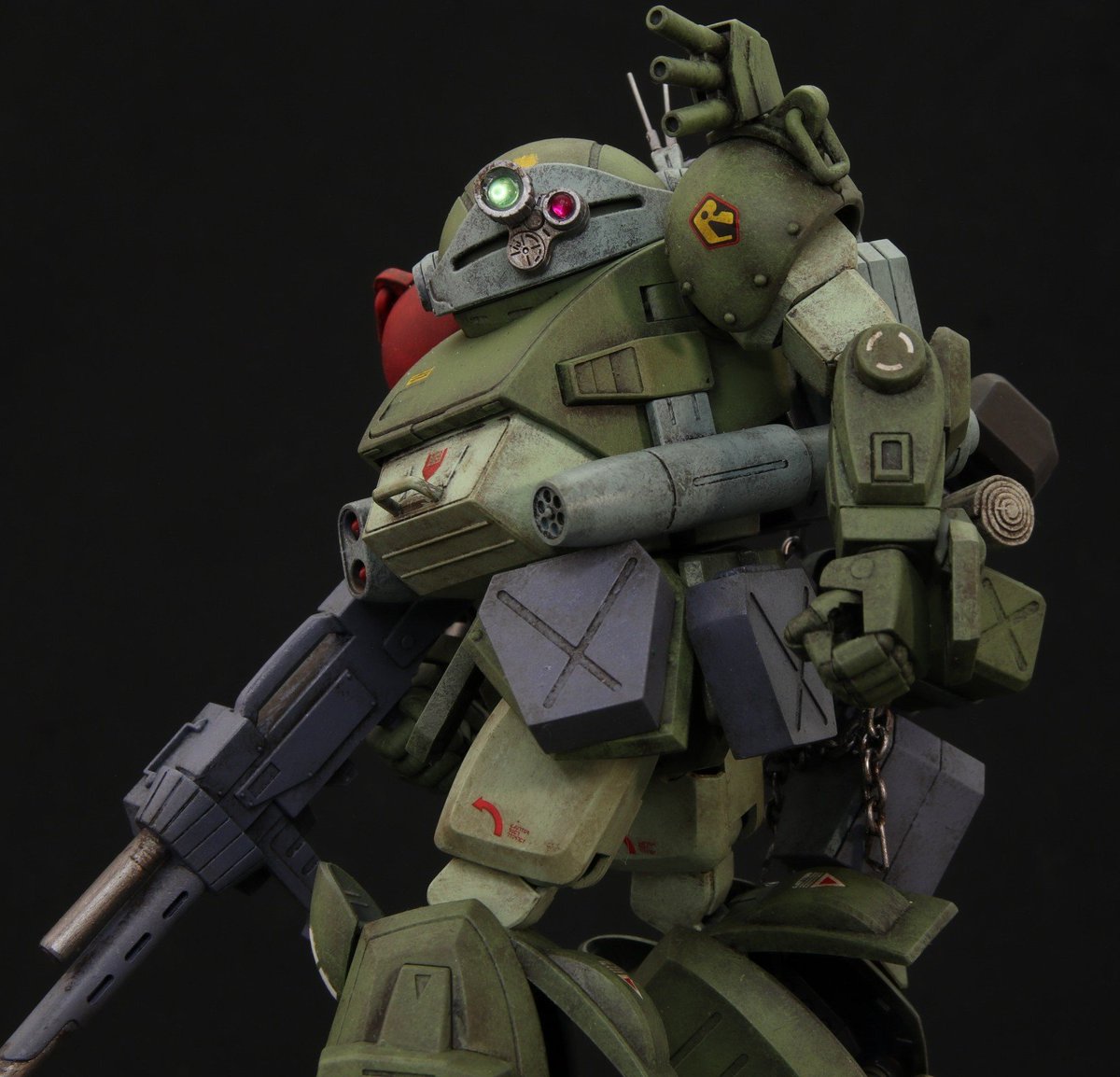 2dHLcGEyUmTpkom's tweet photo. またHGスコープドッグ　サンサ仕様キリコ機を制作、チェーンをリアルチェーンに変更。 https://t.co/XJydUjCfWU