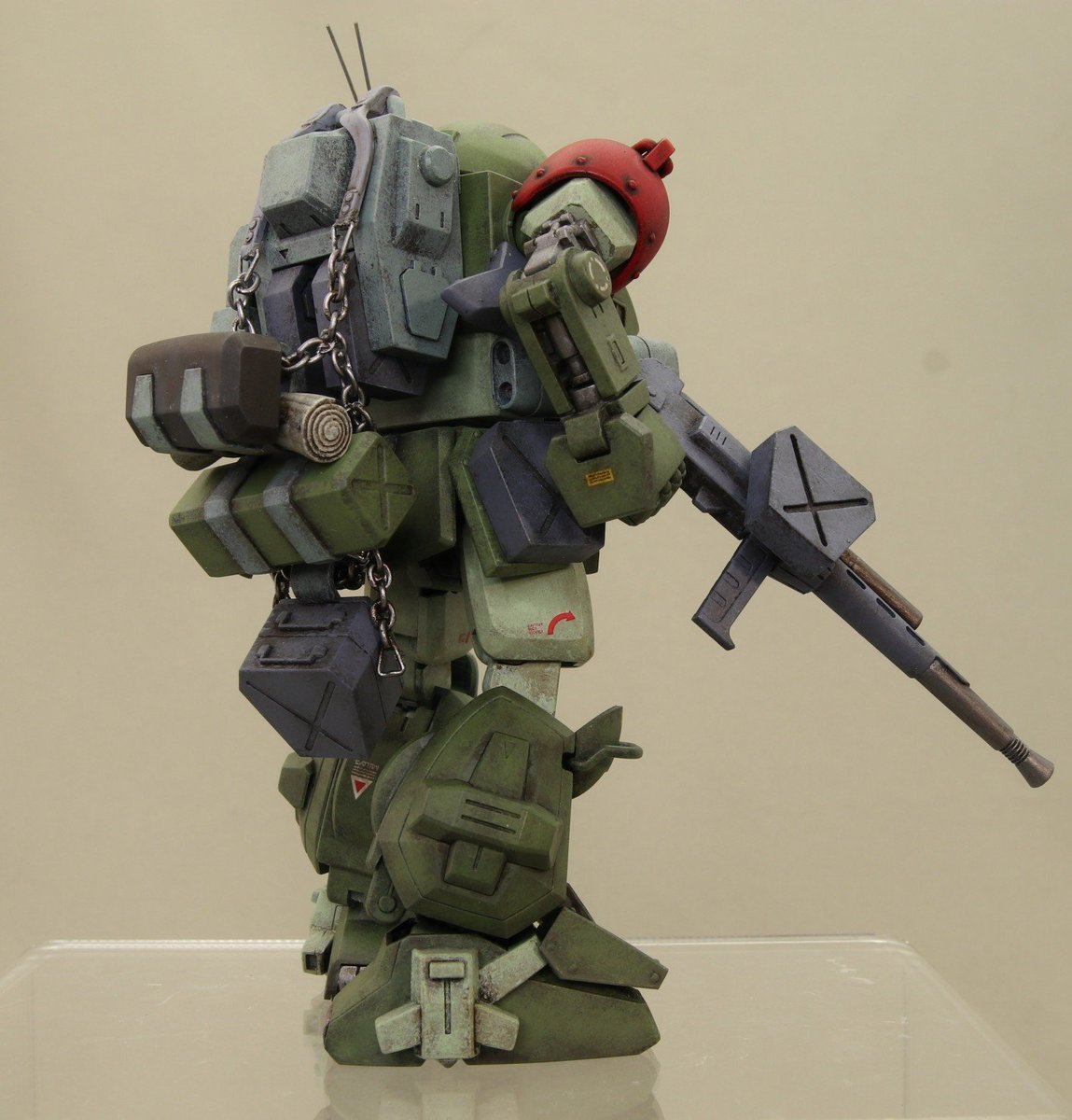 2dHLcGEyUmTpkom's tweet photo. またHGスコープドッグ　サンサ仕様キリコ機を制作、チェーンをリアルチェーンに変更。 https://t.co/XJydUjCfWU