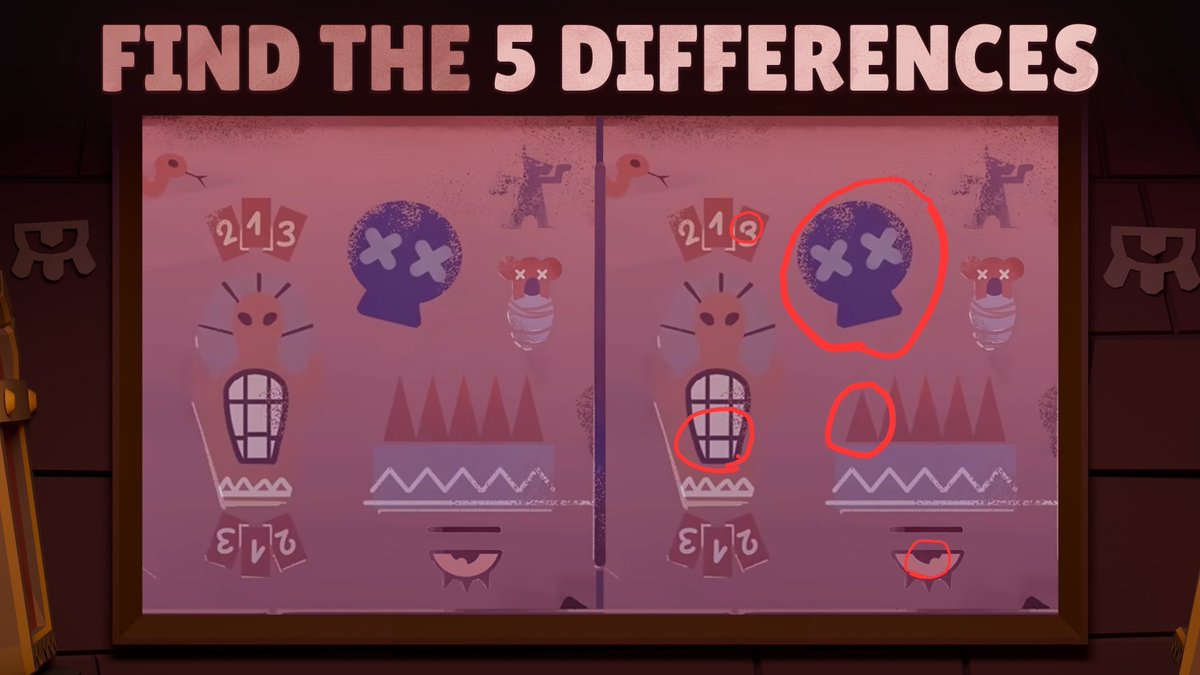 Jojsjn's tweet photo. @BrawlStars #BrawlStars #EscapePyramidQuest
1. Number 3
2. Skull
3. Window
4. Triangle
5. Eye https://t.co/4DHDhM6U9U