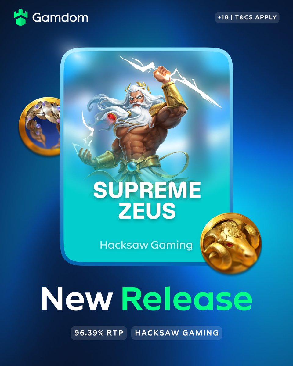 gamdom's tweet photo. The mighty ruler of Olympus is ready to unleash his power⚡

Chase a massive 12,500x max win!

💚 + 🔄 + 🆔
🔗 https://t.co/t6cEvyQhE2 https://t.co/XcBNiXSwf6