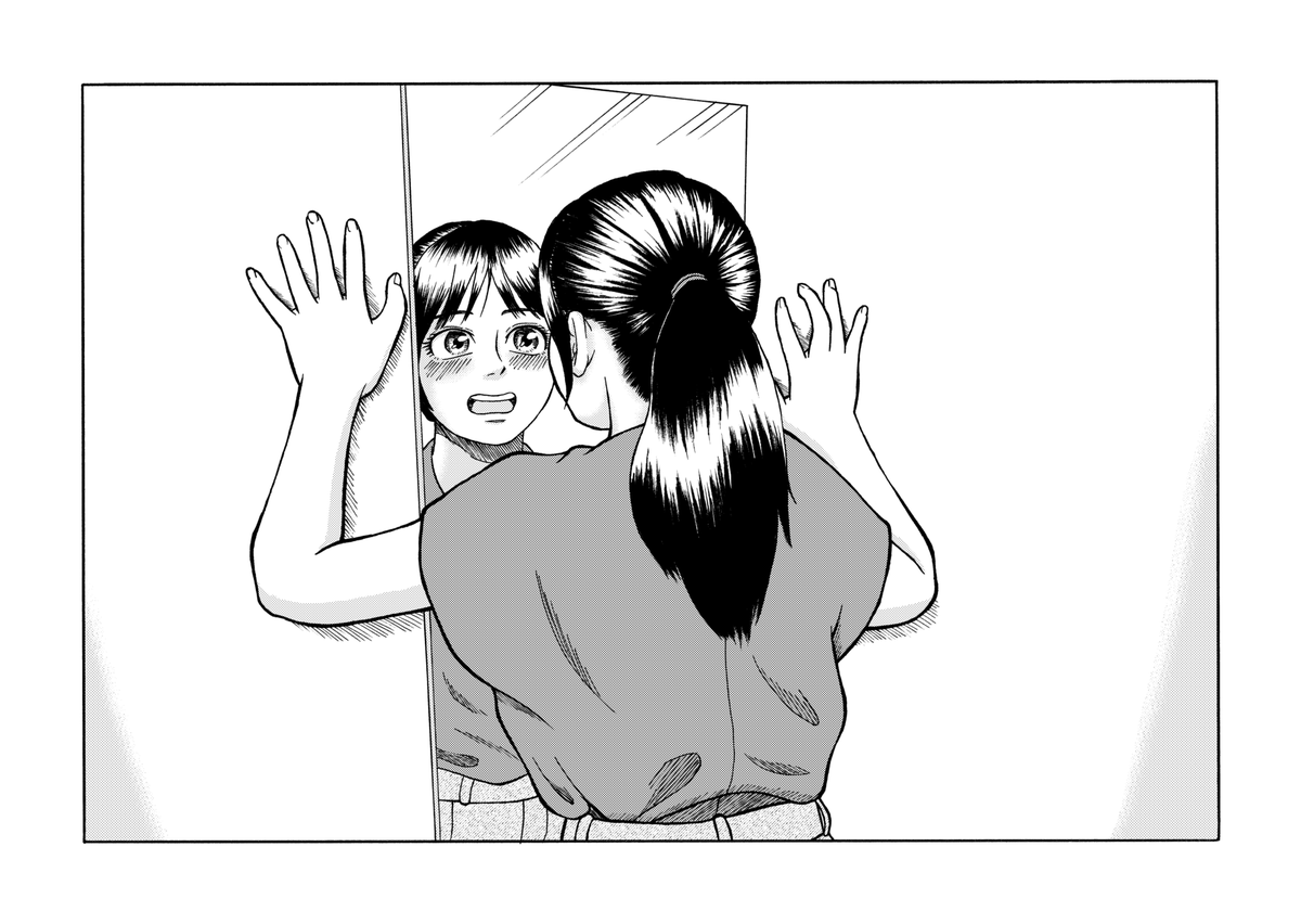 beniya_3400's tweet photo. お題箱より『綺麗なお姉さんと入れ替わった少年が鏡越しに映る今の自分の顔に見惚れている』を描きました！

そりゃ綺麗なお姉さんになったらナルシストムーブかましちゃいますよね！ https://t.co/EjC9QnNriM