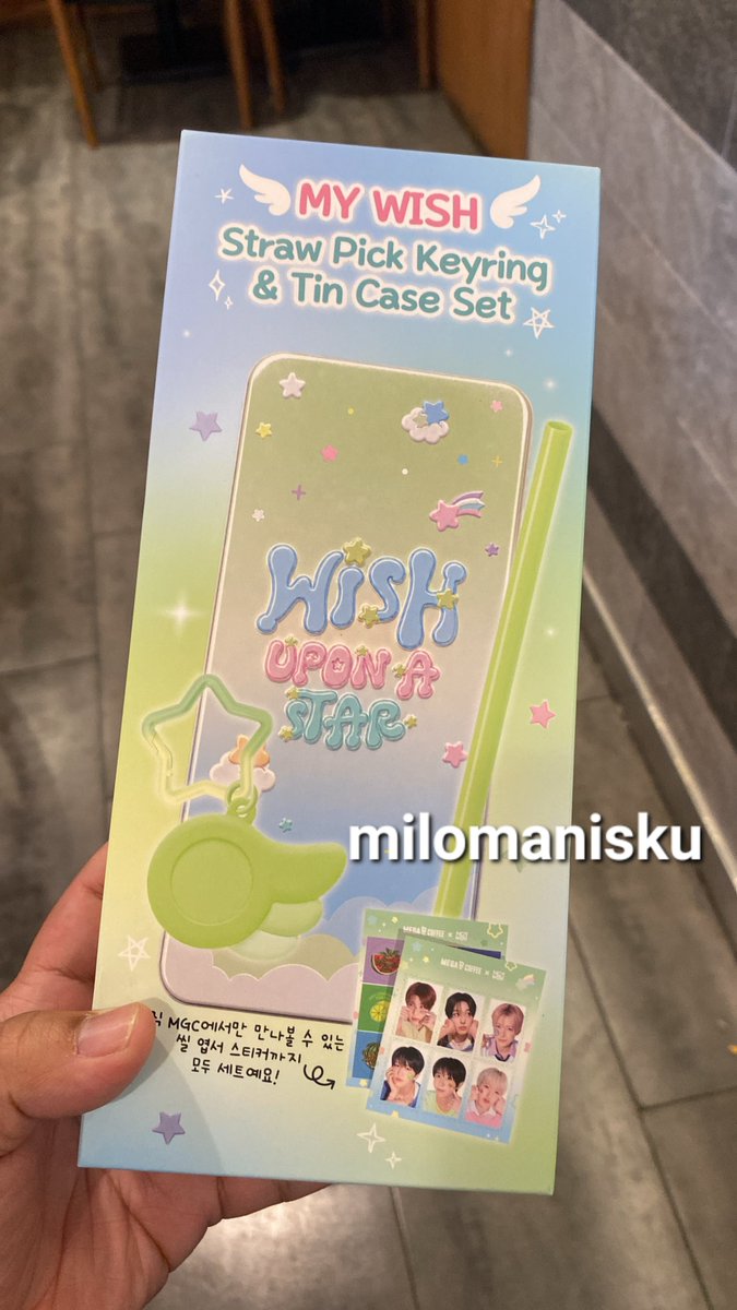 milomanisku's tweet photo. OPEN JASTIP HANDCARRY KOREA

MGC커피 X NCT WISH
MEGA COFFEE X NCT WISH 

My wish strawberry pick keyring &amp; tincase set
310.000

Dp 155.000
Ready indo 6 agustus
Harga sudah all in kecuali adm mp/ongkir

Tidak balas dm silahkan langsung wa dipinned

Wtb wts https://t.co/ogZJXcGo8M