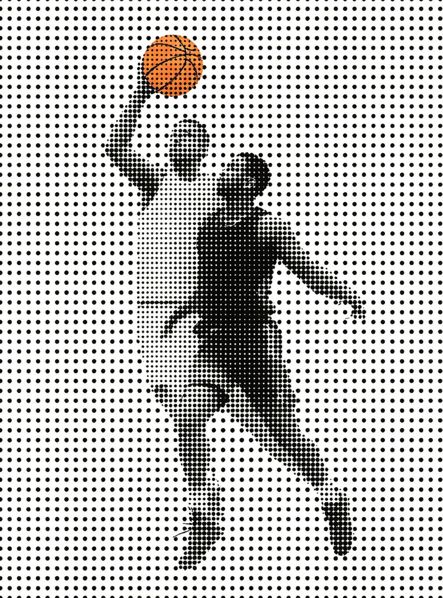LiandanxiaAI's tweet photo. Prompt：A pure white background filled with a dense, perfectly ordered matrix of black circular dots. The dots are uniform in size and evenly spaced, forming a classic halftone dot pattern. The pattern itself contains no recognizable objects or imagery. Through a cross-eyed viewing technique, a hidden 3D depth image emerges from the overlapping visual information of two layered patterns, revealing a dynamic tennis player in motion. The athlete has a powerful pose, intense movement, strong depth perception, and appears to leap out from the two-dimensional dot field. The tennis ball is a vivid yellow-green color, standing out against the monochrome environment. Minimalist and restrained composition, pure black and white halftone aesthetics with a single neon yellow-green tennis ball accent, strong grain texture, classic optical illusion test chart style, scientific precision mixed with mystery, stereoscopic vision effect, surreal 3D illusion emerging from a flat pattern.