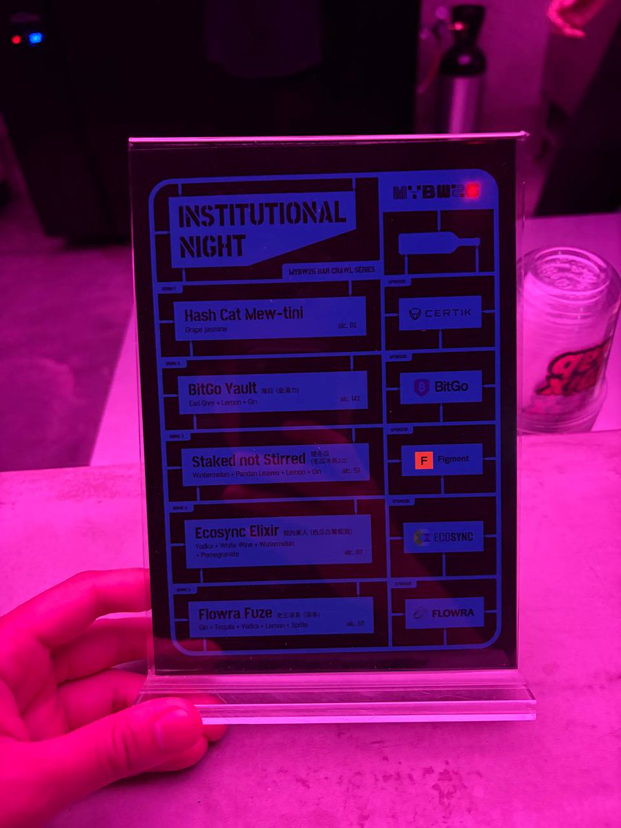 Flowra_sol's tweet photo. Thank you, KL 🇲🇾

Last night we sponsored Institutional Night at Malaysia Blockchain Week. The right rooms with the right conversations and a lot of brilliant minds thinking out loud about where @solana infrastructure goes next.

Grateful to @MalaysiaBCW, @activ8lab, @BitGo and @Figment_io, @EcoSyncVenture, @CertiK for joining us in the fun! 🤩

And if you had a Flowra Fuze, that's the whole pitch in a glass. Open, undiluted, fully on display. 😉