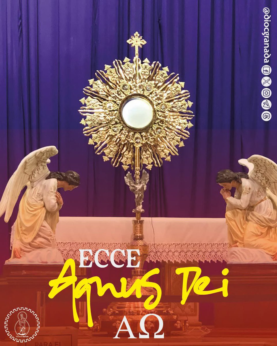 DiocGranada's tweet photo. ¡Este es el Cordero de Dios que quita el pecado del mundo Dichosos los invitados a la cena del Señor!

#JuevesEucarísitico #CaminandoJuntosDiocGranada https://t.co/ujSZzIBDB1