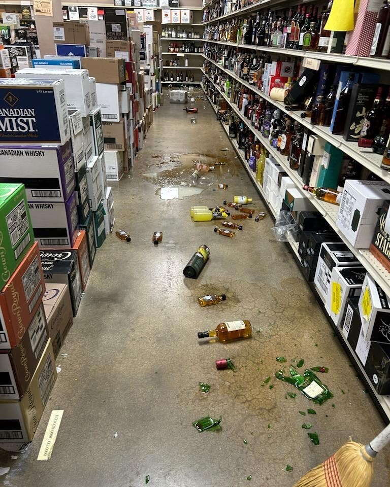 valuetainment's tweet photo. NEW: Raccoon gets drunk at Virginia liquor store and passes out in the bathroom. https://t.co/Eq535TCvof