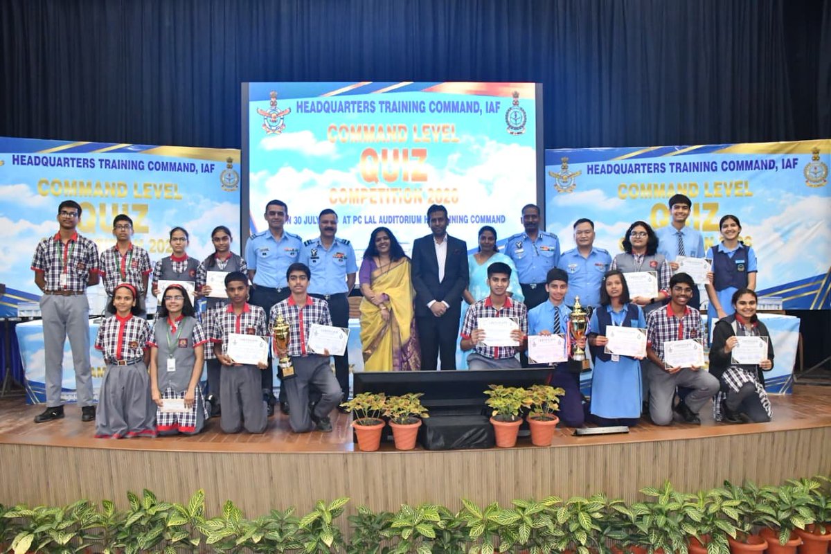 tracomiaf's tweet photo. Command Level #Quiz Competition held at #HQTC on 30 July 2026,  keenly contested by air warriors and the wards of serving air warriors and NCs(E).  Quiz was conducted by renowned Quiz Master, Mr Gautam Bose. 

#Winners 'Wards of serving air warriors and NCs (E) category' 

🏆 Air Force Station Jalahalli

#Winners 'Air warrior category' 

🏆 Air Force Station Tambaram

 Air Vice Marshal G Ananth, Senior Officer-in-Charge Administration, HQ TC graced the occassion as Chief Guest and felicitated the winners.

@IAF_MCC
@CareerinIAF