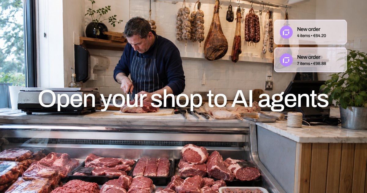 FD_XYZ's tweet photo. Your Shopware store can now take payments from AI shopping agents.
The official Prism plugin is live. Install it, connect your Prism account, and your storefront starts accepting agent-initiated orders, settled instantly in stablecoins straight to your own wallet. No chargebacks, no new dashboard, no protocol code to write.

It runs on Shopware's own agentic commerce extension, and that's deliberate. Platforms should own the protocol layer. We build the payment handler.

Last week we got to show @juanferrub what that looks like end to end: one prompt, plan a barbecue for friends, and an agent planned the menu, filled a basket and paid for it on testnet. Credit to @shopware and the @ACLabShopware for building that layer in the open.

We take care of the finance side, so you can focus on running your business.

Accept AI payments now: https://t.co/8CckwEKc77